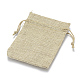 Polyester Imitation Burlap Packing Pouches Drawstring Bags(ABAG-R005-9x12-01)-2