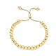 Bracelet coulissant en perles rondes en laiton plaqué en rack pour femme(X-BJEW-B066-01A-01)-1