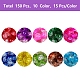 150Pcs 10 Colors Baking Painted Crackle Glass Bead Strands(CCG-SZ0001-03)-2