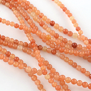 Natural Red Aventurine Round Beads Strands, 8.5mm, Hole: 1.2mm, about 47pcs/strand, 15.5 inch(X-G-S148-8mm)
