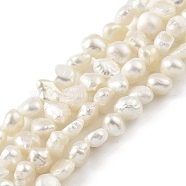 Natural Cultured Freshwater Pearl Beads Strands, Two Sides Polished, Grade 2A, Cornsilk, 4~5mm, Hole: 0.5mm, about 39pcs/strand, 7.09''(18cm)(PEAR-A006-03A)