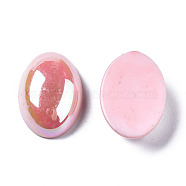Plating Acrylic Cabochons, AB Color, Oval, Pink, 18x13x6mm, about 590pcs/500g(PACR-N009-04)