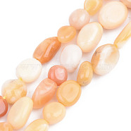 Natural Topaz Jade Beads Strands, Tumbled Stone, Nuggets, 5~13x5~10x3~8mm, Hole: 1mm, about 40~60pcs/strand, 14.57 inch~15.74 inch(37~40cm)(G-S359-150)