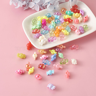 Pandahall Opaque Solid Color & Imitation Jelly & Transparent Styles Acrylic Beads(MACR-TA0001-15)-6