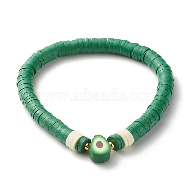 Synthetic Hematite & Polymer Clay Heishi Beads Stretch Bracelets Set(BJEW-JB07382)-7