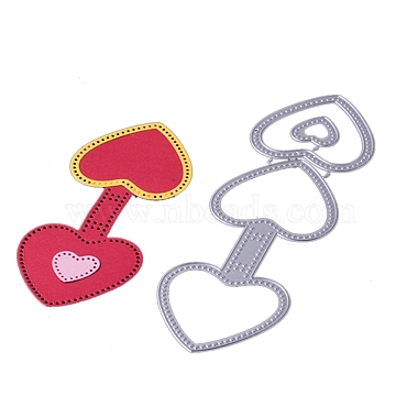 Pendentif coeur en acier au carbone Matrice de découpe de découpe pochoirs(DIY-M011-37)-2