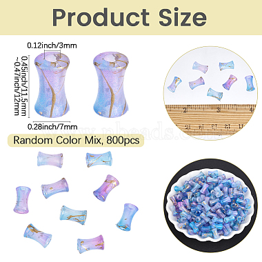 800Pcs Transparent Acrylic Beads(OACR-PA0001-98B)-2