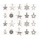 100Pcs 10 Styles Tibetan Style Alloy Star Charms(TIBEP-CJ0001-48)-1