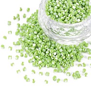 12/0 Glass Seed Beads, Opaque Colours Seep, Green Yellow, 2mm, hole: 0.8mm(SEED-S005-23)