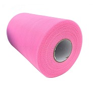 Deco Mesh Ribbons, Tulle Fabric, Tulle Roll Spool Fabric For Skirt Making, Camellia, 6 inch(15cm), about 100yards/roll(91.44m/roll)(OCOR-P010-D-C47)