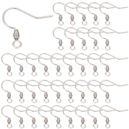 300Pcs 304 Stainless Steel Earring Hooks, Ear Wire, with Horizontal Loop, Stainless Steel Color, 18~19x19x3mm, 9 Gauge, Hole: 2mm(STAS-SC0008-26)