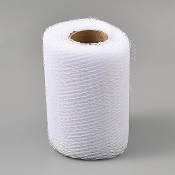 Polyester Mesh Fabric, Wedding Decoration, White, 11.5cm