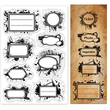 Custom Summer Theme PVC Plastic Clear Stamps, for DIY Scrapbooking, Photo Album Decorative, Cards Making, Mixed Shapes, 160x110mm