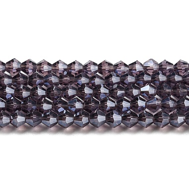 Violet Bicone Glass Beads