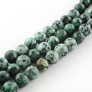 10mm DarkSeaGreen Round Sesame Jasper Beads