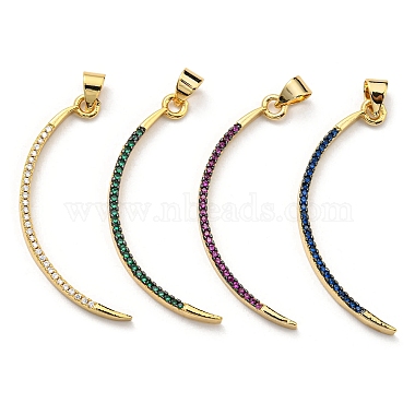 Real 18K Gold Plated Mixed Color Others Brass+Cubic Zirconia Pendants