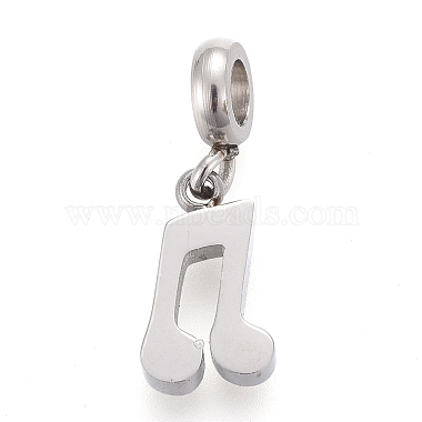 Stainless Steel Color Musical Note 304 Stainless Steel Charms