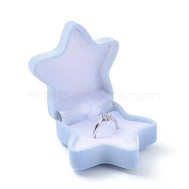 Starfish Shape Velvet Jewelry Boxes(VBOX-L002-D02)-4