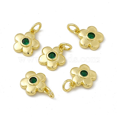 Rack Plating Brass Cubic Zirconia Charms(KK-C007-23G-04)-2