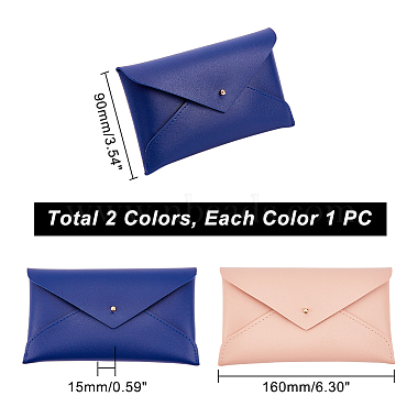 ahadermaker 2 pcs 2 couleurs pu imitation cuir enveloppe sac à lunettes(FIND-GA0002-73)-4