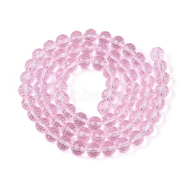 透明なガラスビーズストランド(GLAA-R095-10mm-33)-2