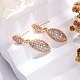 Brass Micro Pave Cubic Zirconia Stud Earrings(EJEW-K400-43G)-1