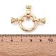 Brass Micro Pave Clear Cubic Zirconia Fold Over Clasps(KK-Q074-19G)-3