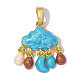 Brass with Enamel Pendants(KK-OY001-40G)-1