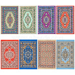8Pcs 8 Styles Cloth Miniature Turkish Carpets, for Dollhouse Decoration, Rectangle, Mixed Color, 157~160x100~101x0.5~0.8mm, 1pc/style(AJEW-GO0001-70)