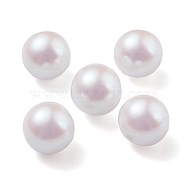 POM Plastic Beads, Imitation Pearl, Center Drilled, Round, Old Lace, 7.5~8mm, Hole: 1.2mm(KY-C012-01B-03)