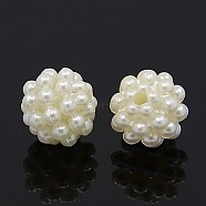 Imitation Pearl Acrylic Beads, Round, White, 20mm, Hole: 1mm, about 130pcs/pound(SACR-D002-05)