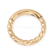 Twisted Ring Hoop Earrings for Girl Women, Chunky 304 Stainless Steel Earrings, Golden, 8.5x1.3mm, 16 Gauge(1.3mm)(STAS-D453-01G-01)