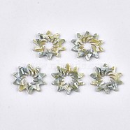 Cellulose Acetate(Resin) Pendants, Flower, Yellow Green, 26.5x26.5x3mm, Hole: 0.9mm(KY-T008-33A)