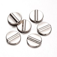 Flat Round CCB Plastic Beads, Platinum, 21x5mm, Hole: 2mm(CCB-D003-09)