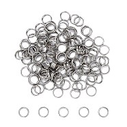 Jewelry Findings Original Color Stainless Steel Split Rings, Double Loops Jump Rings, 6x1.2mm, about 4.8mm inner diameter, about 133~136pcs/10g(X-STAS-E010-6x1mm-2)