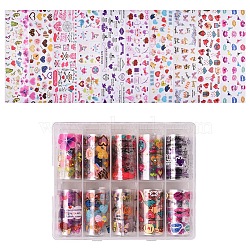 Nail Art Transfer Stickers, Nail Decals, DIY Nail Tips Decoration for Women, Valentine's day Themed Pattern, Mixed Color, 40mm, anout 1m/roll, 10rolls/box(MRMJ-T063-265)