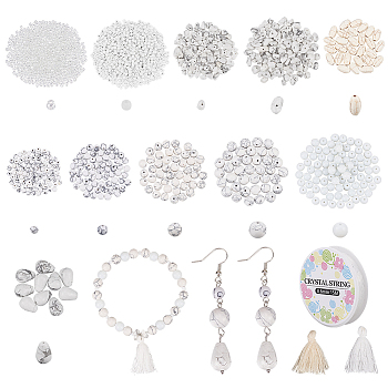 DIY Bracelet Making Kit, Including Polyester Tassel Pendants Decorations, Natural & Synthetic Howlite & Turquoise & Glass Seed Beads