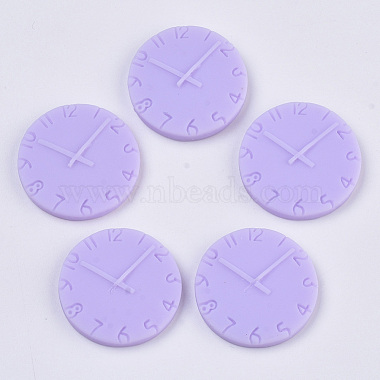 Lilac Clock Resin Cabochons