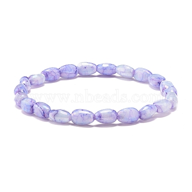Bling Imitation Gemstone Glass Teardrop Beads Stretch Bracelet for Women(BJEW-JB07421)-2