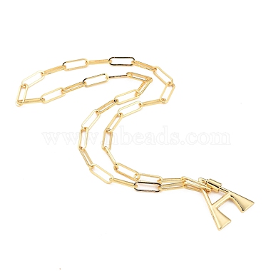 Brass Screw Carabiner Lock Pendant Necklaces(NJEW-JN03011-01)-2