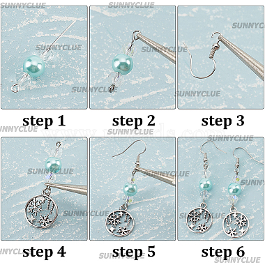 DIY Christmas Snowflake Earring Making Kit(DIY-SC0022-76)-6