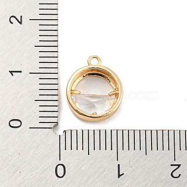 Brass Pave Clear Cubic Zirconia  Charms(KK-Q801-02G)-3