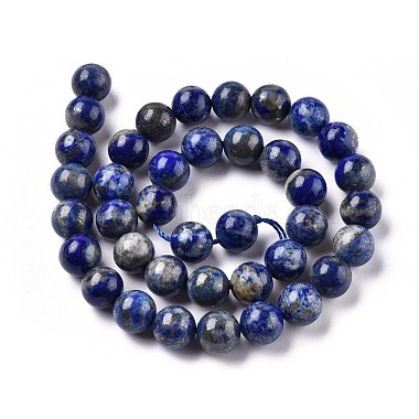 Natürliche Lapislazuli runde Perle Stränge(G-E262-01-10mm)-6