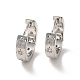 Clear Cubic Zirconia Star Hoop Earrings(EJEW-K093-22P)-1