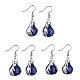 Natural Lapis Lazuli Palm Dangle Earrings(EJEW-A092-09P-15)-1