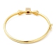 Brass Cube Hinged Bangle with Cubic Zirconia for Women(BJEW-K229-04G)-3