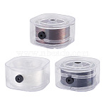 3 Boxes 3 Colors Flat Elastic Crystal String, Elastic Beading Thread, for Stretch Bracelet Making, Mixed Color, 0.8mm, about 98.43 Yards(90m)/Box(EW-TA0001-12C)