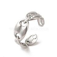 201 Stainless Steel Finger Rings, Stainless Steel Color, 8mm, US Size 7 1/4(17.5mm)(RJEW-H223-01P-07)