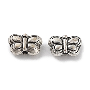 Tibetan Style Alloy Beads, Cadmium Free & Lead Free, Butterfly, Antique Silver, 5.5x8.5x4mm, Hole: 1.2mm, about 1428pcs/1000g(FIND-A035-09AS)