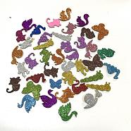 Foam Sticker, with Glitter Powder, Animal, Mixed Color, 22~33x29~54x2mm(DIY-WH0023-05D)